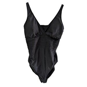 Aqua Green Women's One Piece Swimsuit, Black, XL, Adjustable Straps, Padded Bra